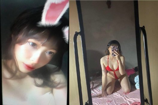 Sexhay em gái dâm đãng thích mặc lọt khe đỏ